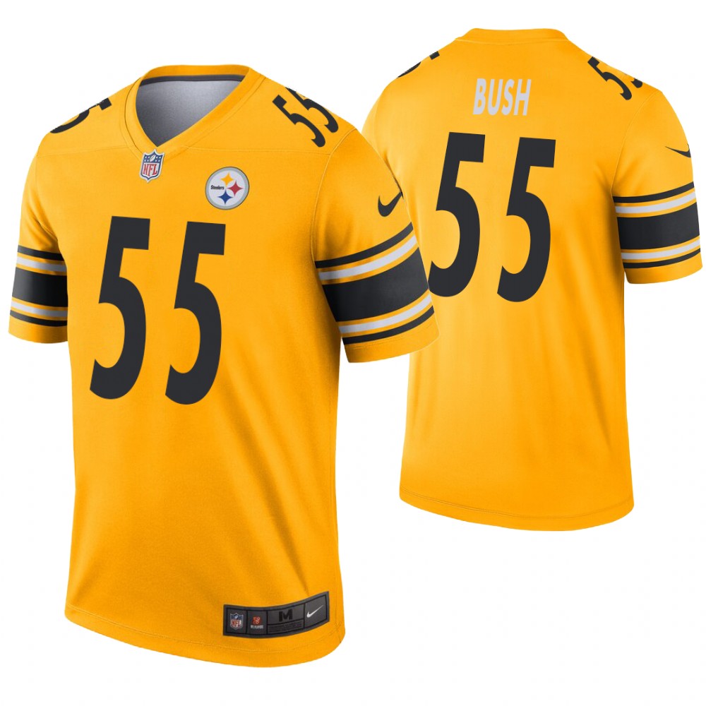 Men Pittsburgh Steelers #55 bush yellow Nike Limited NFL Jerseys->tennessee titans->NFL Jersey